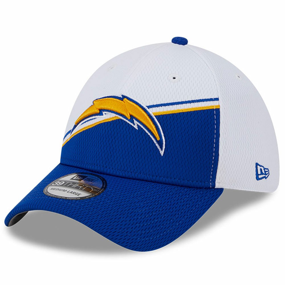 Los Angeles Chargers New Era 2023 Sideline 39THIRTY Flex Hat - White/Blue - NFL