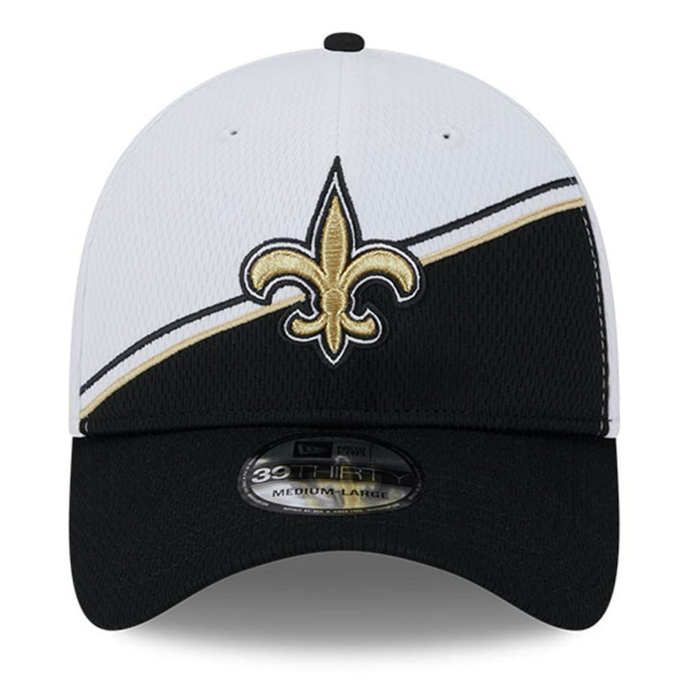 New Orleans Saints New Era 2023 Sideline 39THIRTY Flex Hat - White/Black - NFL