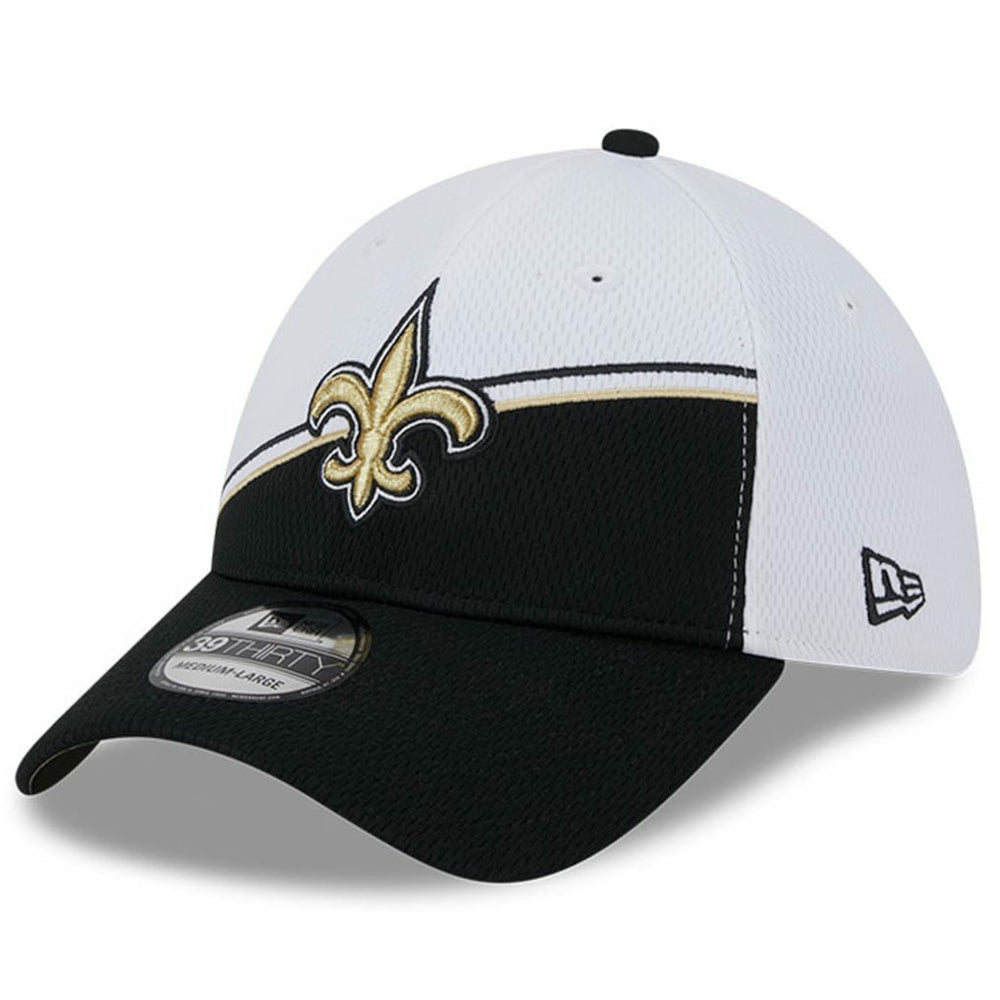 New Orleans Saints New Era 2023 Sideline 39THIRTY Flex Hat - White/Black - NFL