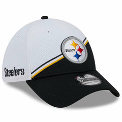 Pittsburgh Steelers New Era 2023 Sideline 39THIRTY Flex Hat - White/Black - NFL