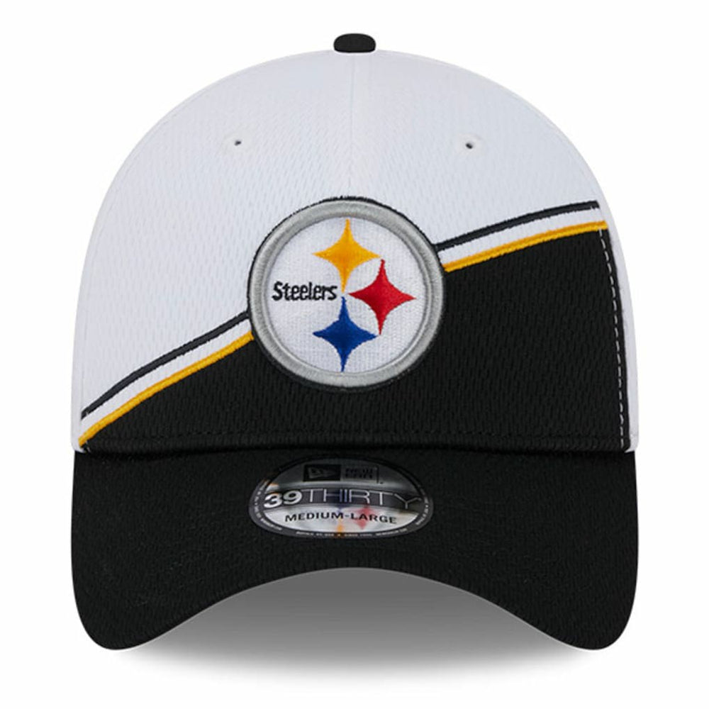 Pittsburgh Steelers New Era 2023 Sideline 39THIRTY Flex Hat - White/Black - NFL