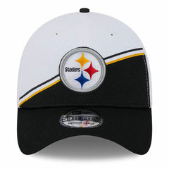 Pittsburgh Steelers New Era 2023 Sideline 39THIRTY Flex Hat - White/Black - NFL