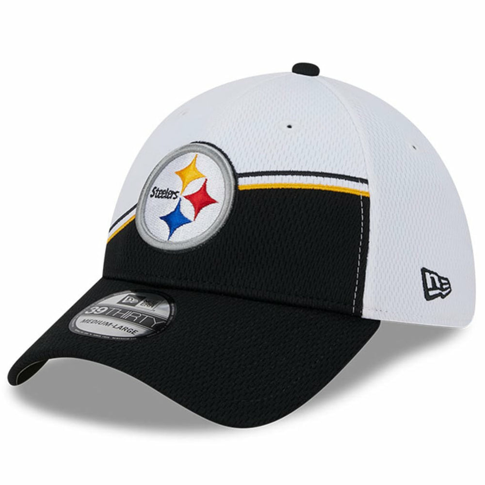 Pittsburgh Steelers New Era 2023 Sideline 39THIRTY Flex Hat - White/Black - NFL