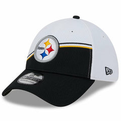 Pittsburgh Steelers New Era 2023 Sideline 39THIRTY Flex Hat - White/Black - NFL