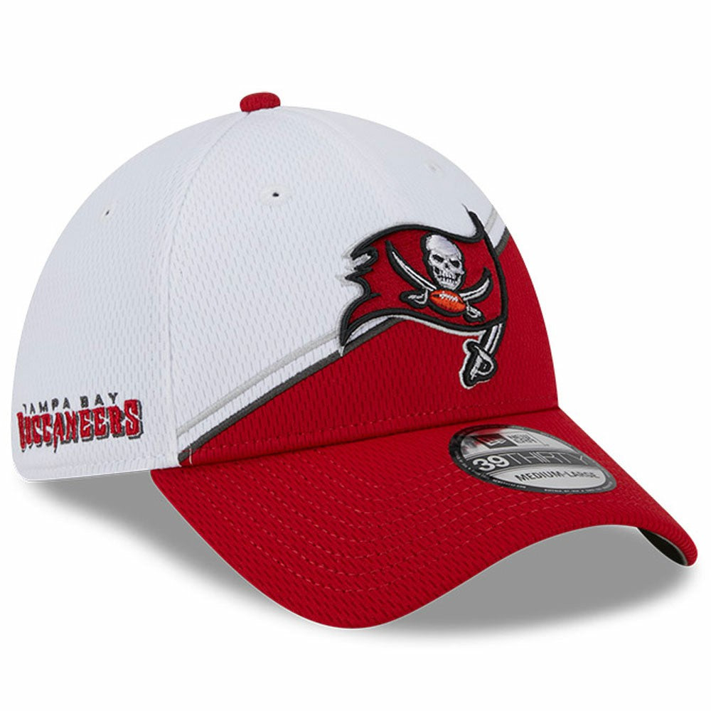 Tampa Bay Buccaneers New Era 2023 Sideline 39THIRTY Flex Hat - White/Red - NFL