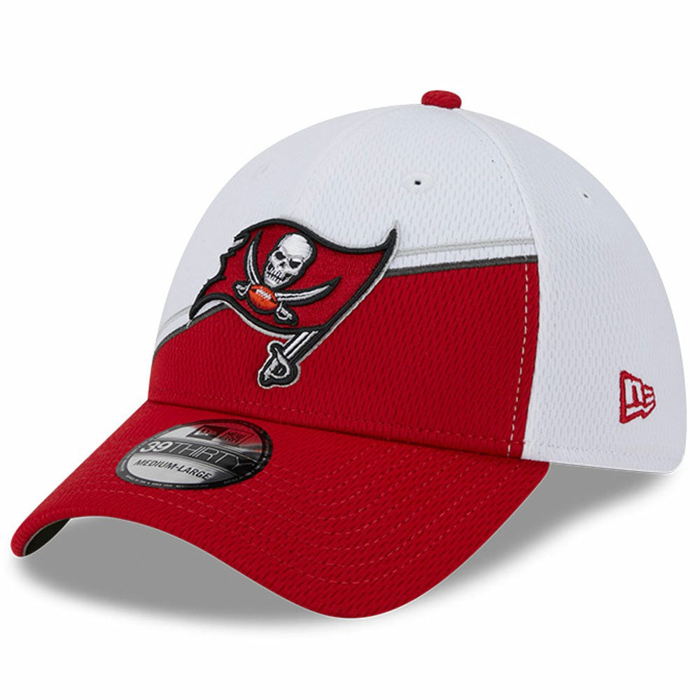 Tampa Bay Buccaneers New Era 2023 Sideline 39THIRTY Flex Hat - White/Red - NFL