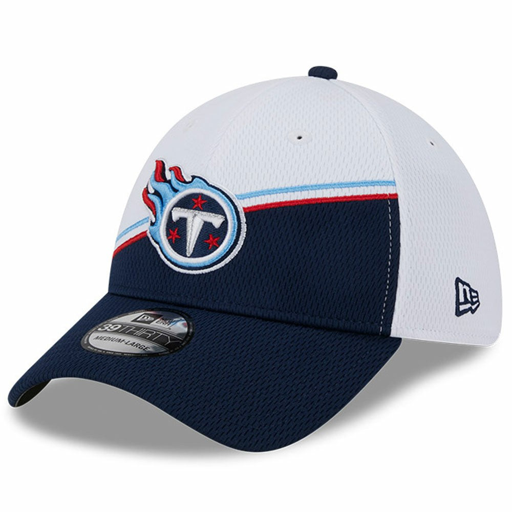 Tennessee Titans New Era 2023 Sideline 39THIRTY Flex Hat - White/Navy - NFL