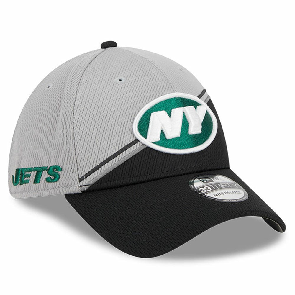 New York Jets New Era 2023 Sideline 39THIRTY Flex Hat - Gray/Black - NFL