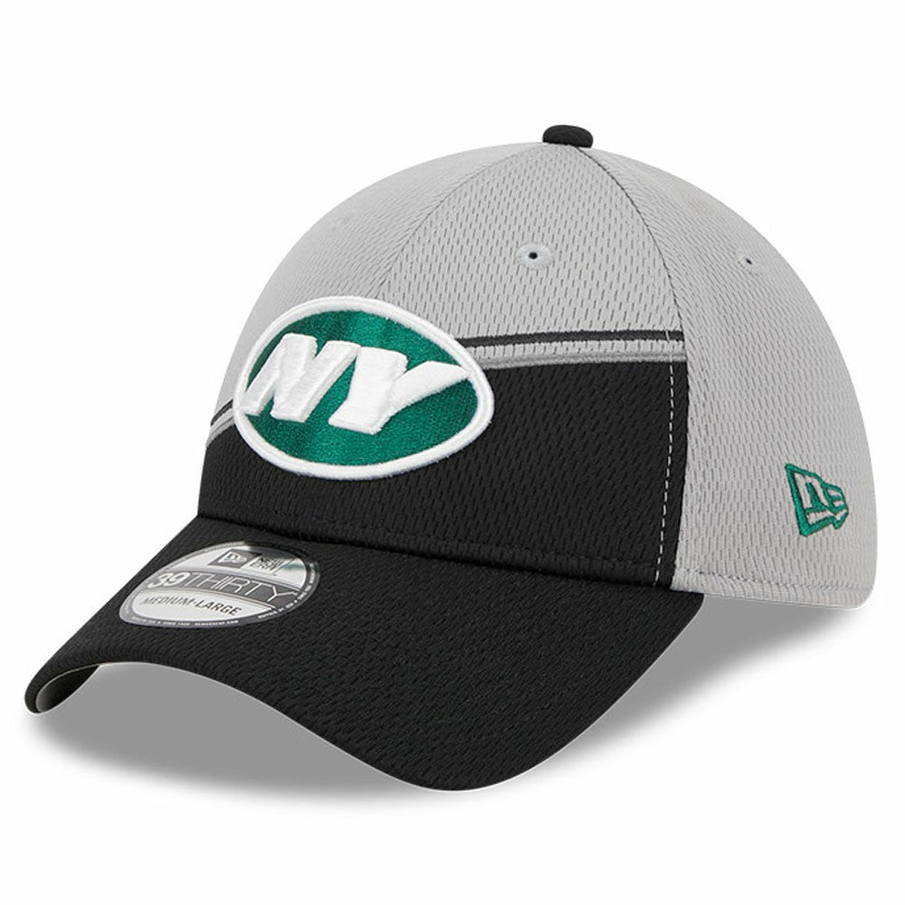 New York Jets New Era 2023 Sideline 39THIRTY Flex Hat - Gray/Black - NFL