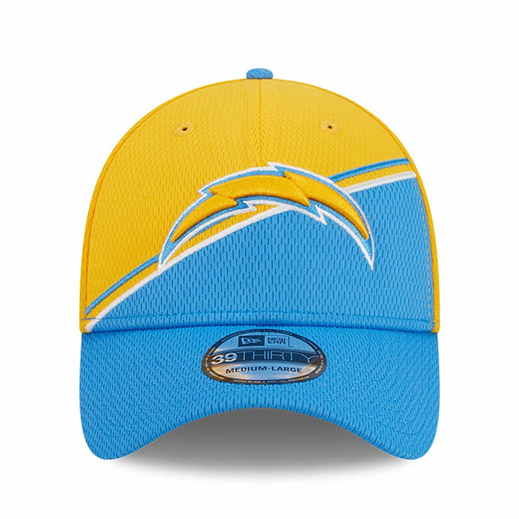 Los Angeles Chargers New Era 2023 Sideline 39THIRTY Flex Hat - Gold/Powder Blue - NFL