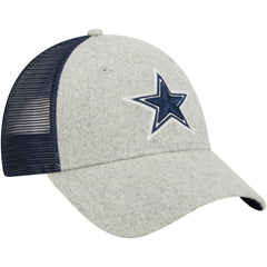 Dallas Cowboys New Era Pop Trucker 9FORTY Adjustable Hat - Heather Gray/Navy - NFL