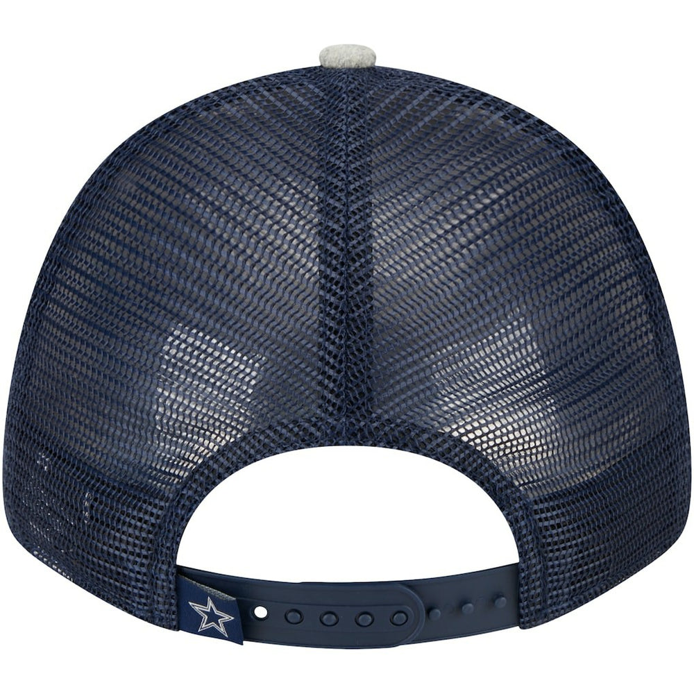 Dallas Cowboys New Era Pop Trucker 9FORTY Adjustable Hat - Heather Gray/Navy - NFL
