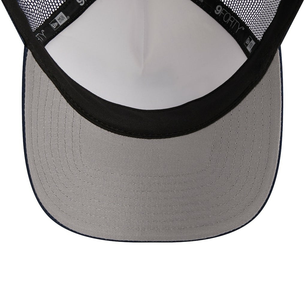Dallas Cowboys New Era Stacked A-Frame Trucker 9FORTY Adjustable Hat - White/Navy - NFL