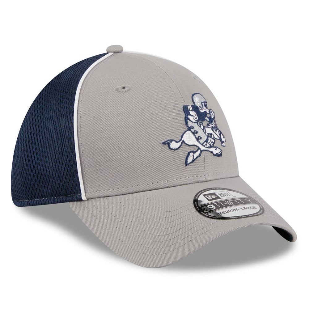 Dallas Cowboys New Era Pipe Retro Joe 39THIRTY Flex Hat - Silver/Navy - NFL