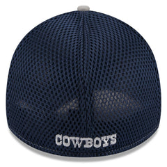 Dallas Cowboys New Era Pipe Retro Joe 39THIRTY Flex Hat - Silver/Navy - NFL