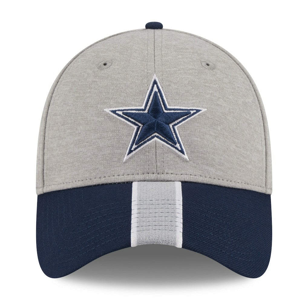 Dallas Cowboys New Era Stripe 39THIRTY Flex Hat - Heather Silver - NFL