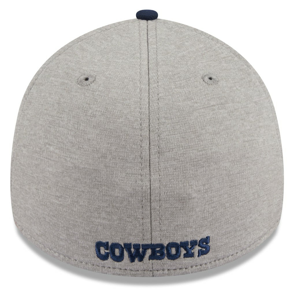 Dallas Cowboys New Era Stripe 39THIRTY Flex Hat - Heather Silver - NFL