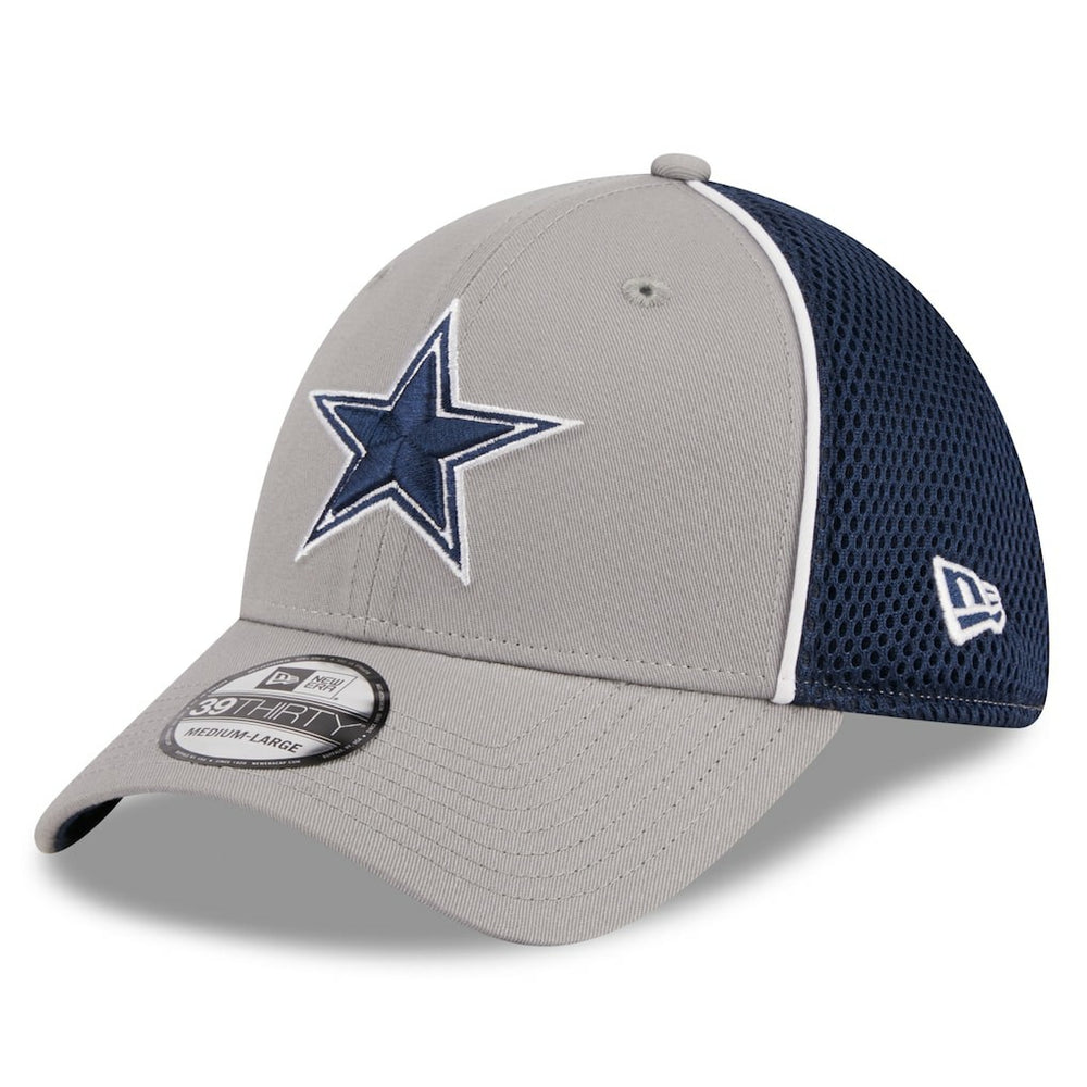 Dallas Cowboys New Era Pipe 39THIRTY Flex Hat - Gray - NFL