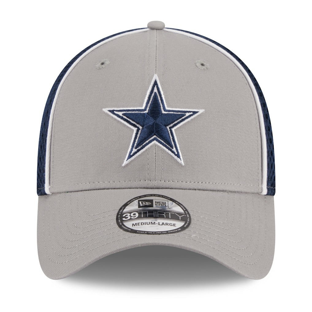 Dallas Cowboys New Era Pipe 39THIRTY Flex Hat - Gray - NFL