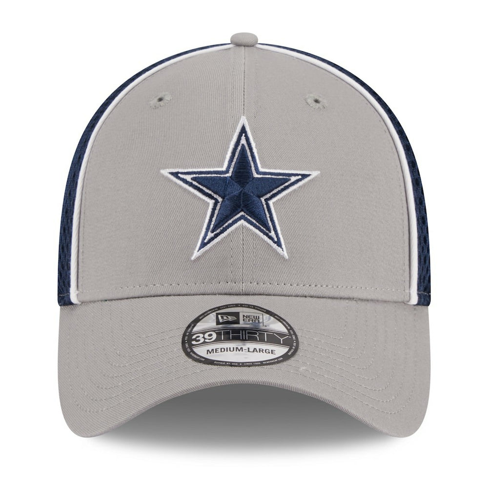 Dallas Cowboys New Era Pipe 39THIRTY Flex Hat - Gray - NFL