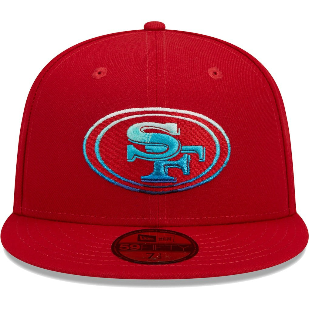 San Francisco 49ers New Era Gradient 59FIFTY Fitted Hat - Scarlet - NFL