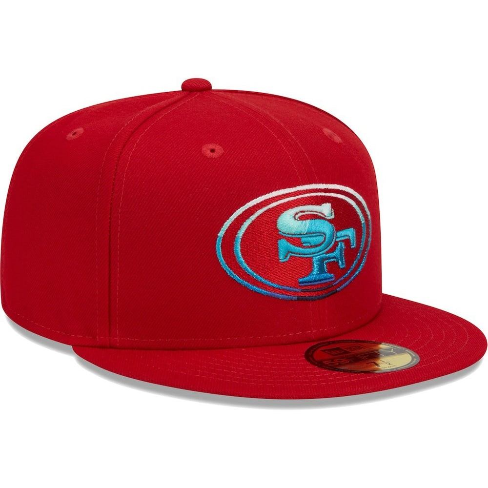 San Francisco 49ers New Era Gradient 59FIFTY Fitted Hat - Scarlet - NFL