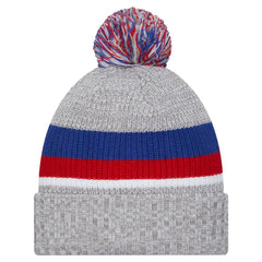 New York Giants New Era Youth Cuffed Knit Hat with Pom - Heather Gray - NFL