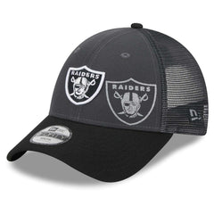 Las Vegas Raiders New Era Preschool Reflect 9FORTY Adjustable Hat - Graphite/Black - NFL