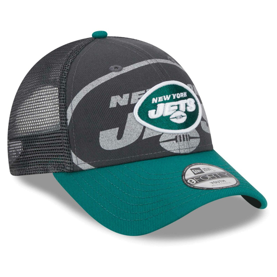 New York Jets New Era Preschool Reflect 9FORTY Adjustable Hat - Graphite/Green - NFL