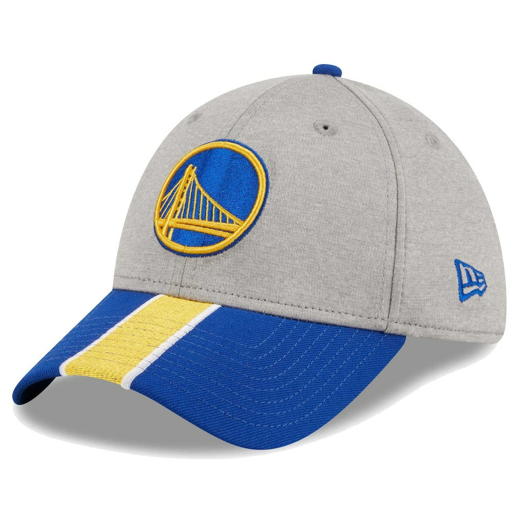 New Era Golden State Warriors Striped 39THIRTY Flex Hat Gray/Royal