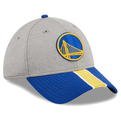 New Era Golden State Warriors Striped 39THIRTY Flex Hat Gray/Royal