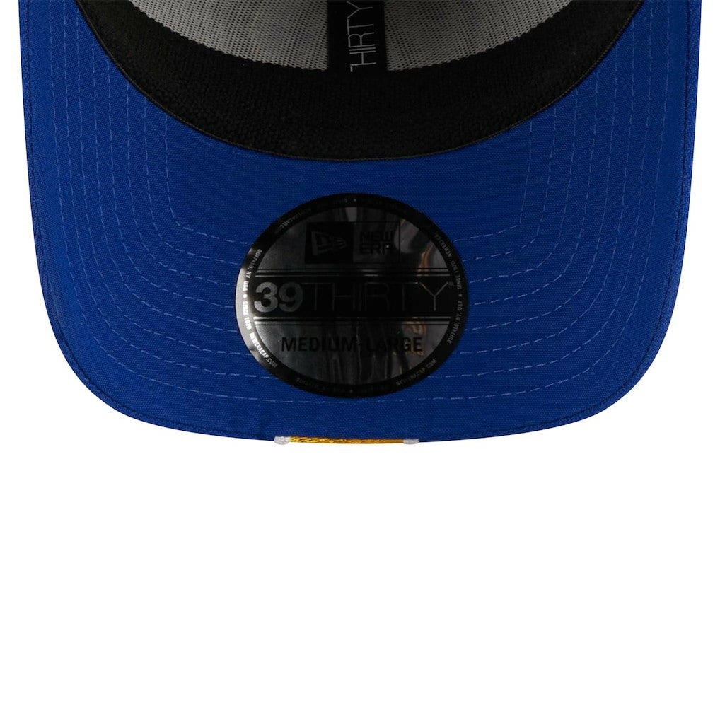 New Era Golden State Warriors Striped 39THIRTY Flex Hat Gray/Royal