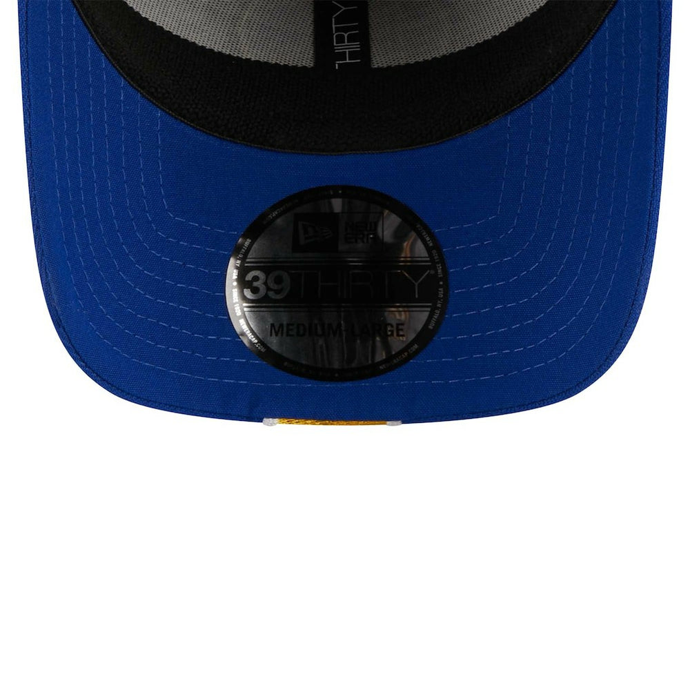 New Era Golden State Warriors Striped 39THIRTY Flex Hat Gray/Royal