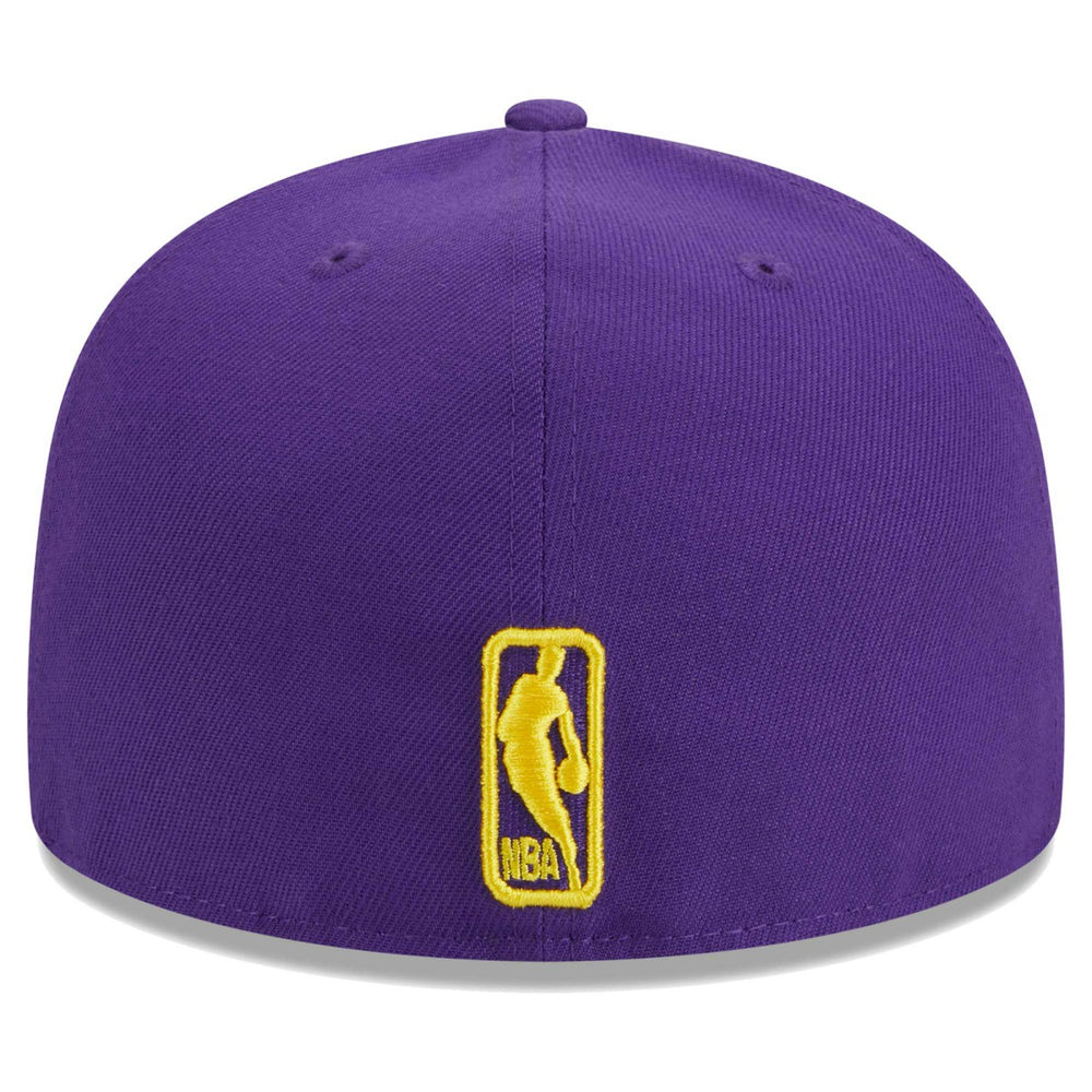 New Era Los Angeles Lakers Big Arch Text 59FIFTY Fitted Hat Purple