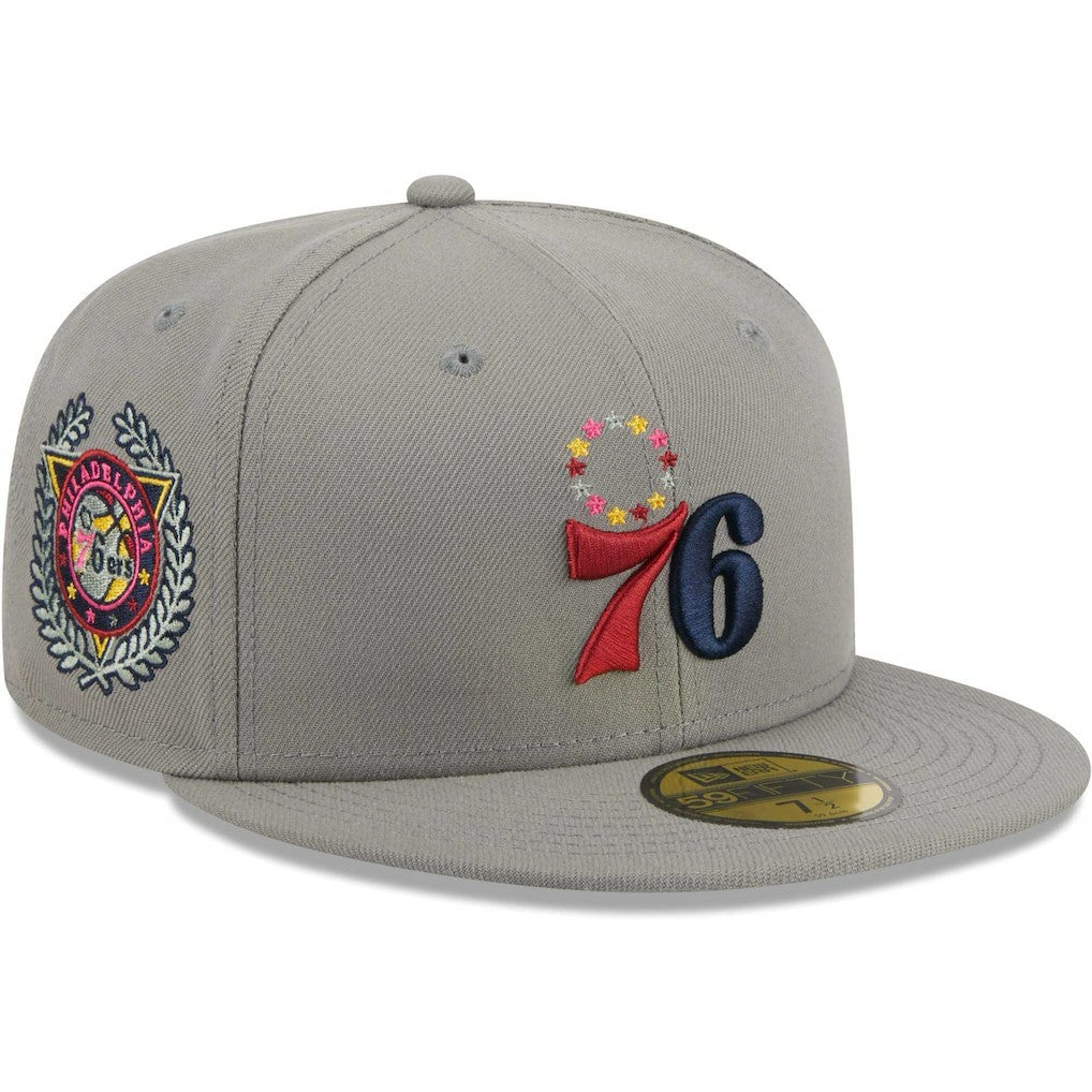 New Era Philadelphia 76ers Color Pack 59FIFTY Fitted Hat Gray