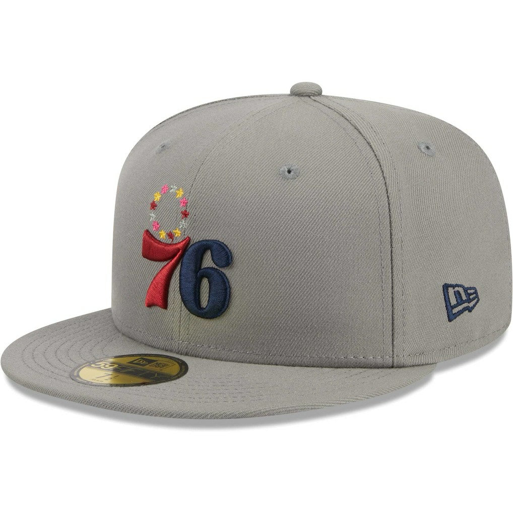 New Era Philadelphia 76ers Color Pack 59FIFTY Fitted Hat Gray