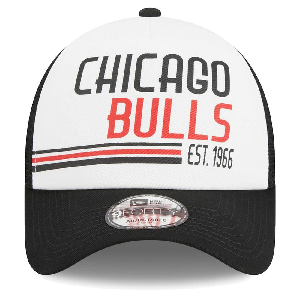 New Era Chicago Bulls Lift Pass Foam Front Trucker 9FORTY Adjustable Hat White