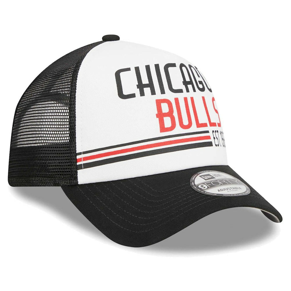New Era Chicago Bulls Lift Pass Foam Front Trucker 9FORTY Adjustable Hat White