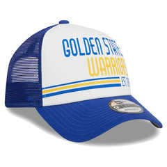 New Era Golden State Warriors Lift Pass Foam Front Trucker 9FORTY Adjustable Hat White