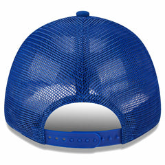 New Era Philadelphia 76ers Plate Oversized Patch Trucker 9FORTY Adjustable Hat Royal