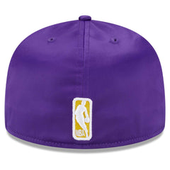 New Era Los Angeles Lakers Throwback Satin 59FIFTY Fitted Hat White