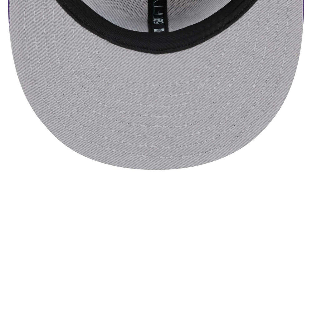 New Era Los Angeles Lakers Throwback Satin 59FIFTY Fitted Hat White