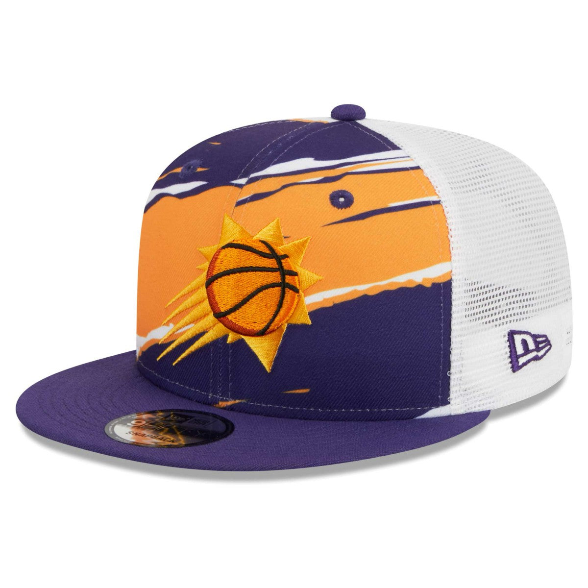 New Era Phoenix Suns Tear Trucker 9FIFTY Adjustable Hat Purple/White