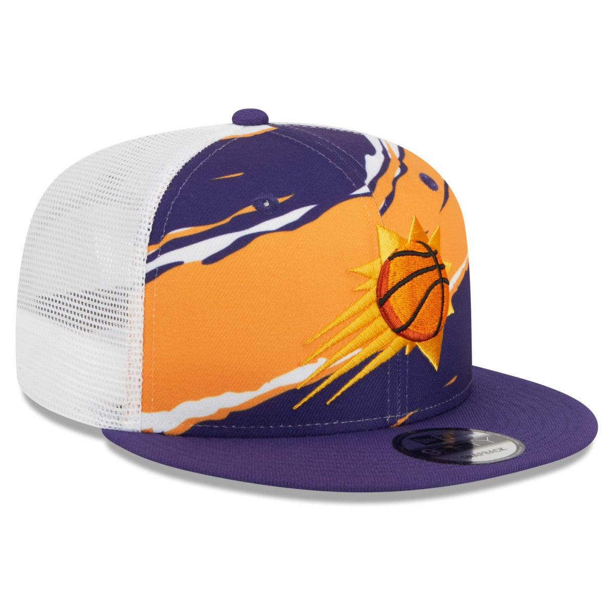 New Era Phoenix Suns Tear Trucker 9FIFTY Adjustable Hat Purple/White