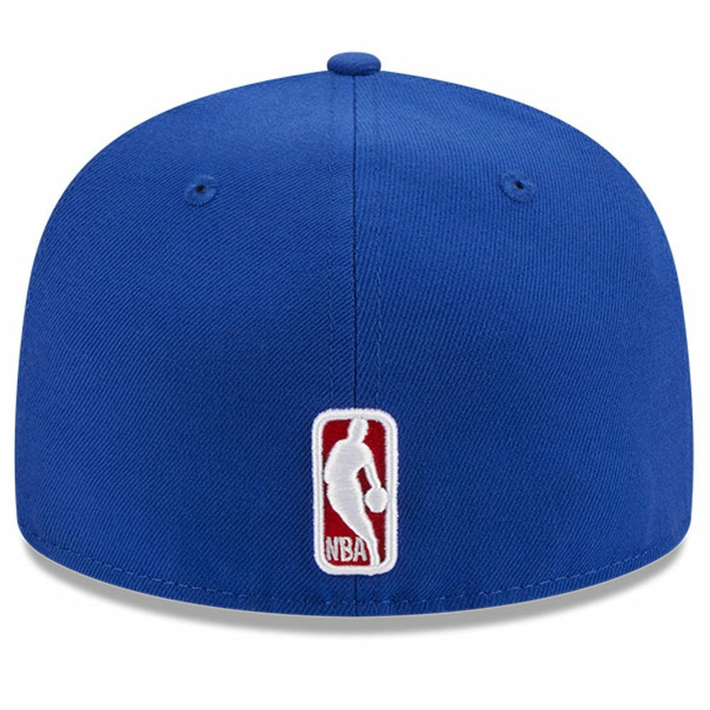 New Era Philadelphia 76ers Chainstitch Logo Pin 59FIFTY Fitted Hat Royal