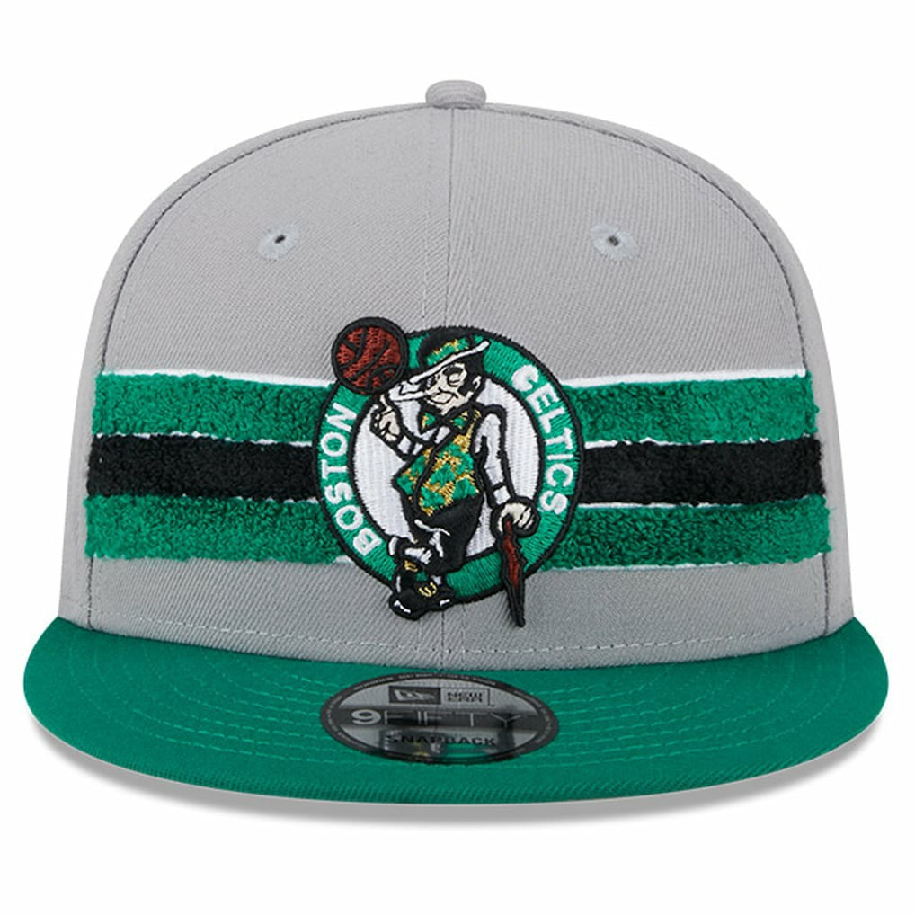New Era Boston Celtics Chenille Band 9FIFTY Snapback Hat Gray