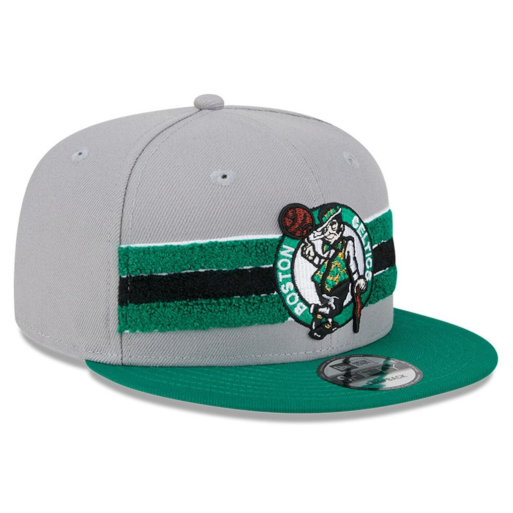 New Era Boston Celtics Chenille Band 9FIFTY Snapback Hat Gray
