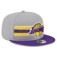 New Era Los Angeles Lakers Chenille Band 9FIFTY Snapback Hat Gray