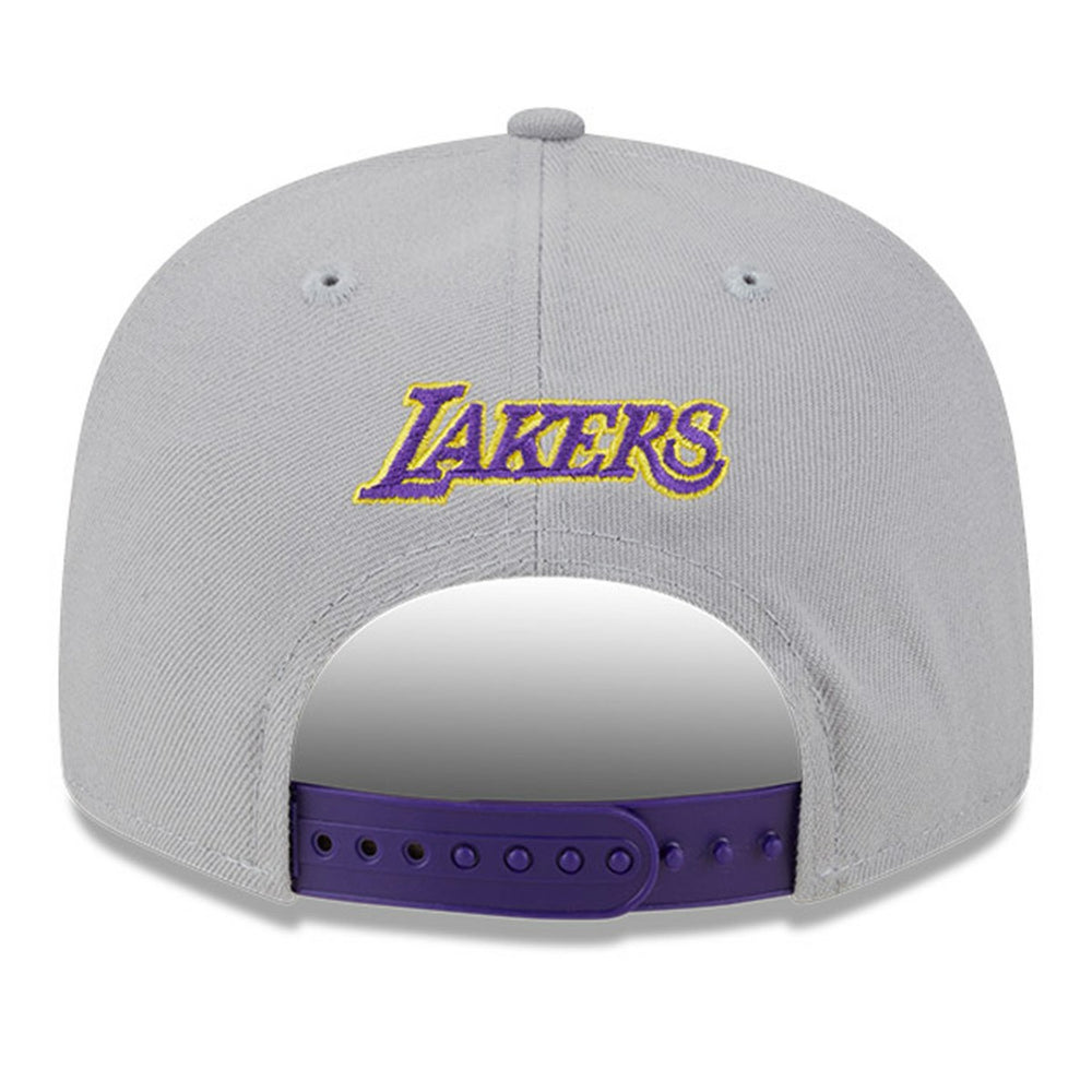 New Era Los Angeles Lakers Chenille Band 9FIFTY Snapback Hat Gray
