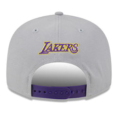 New Era Los Angeles Lakers Chenille Band 9FIFTY Snapback Hat Gray